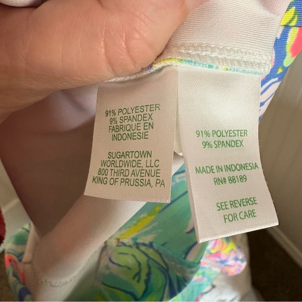 Colorful Lilly Pulitzer Mock Turtleneck Sleeveless Sheath Scuba Dress size 4 - Picture 10 of 11